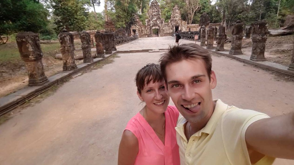 На самой классной вело прогулке по храмовому комплексу Ангкор Ват. 